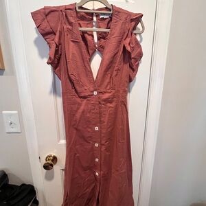 Anthropologie cut out back dress